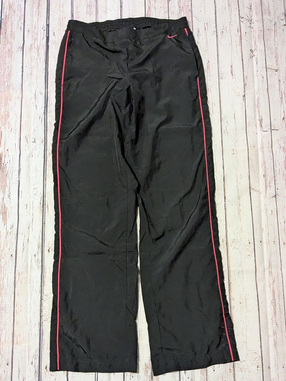 Nike Black Track Pants with Pink Side Piping